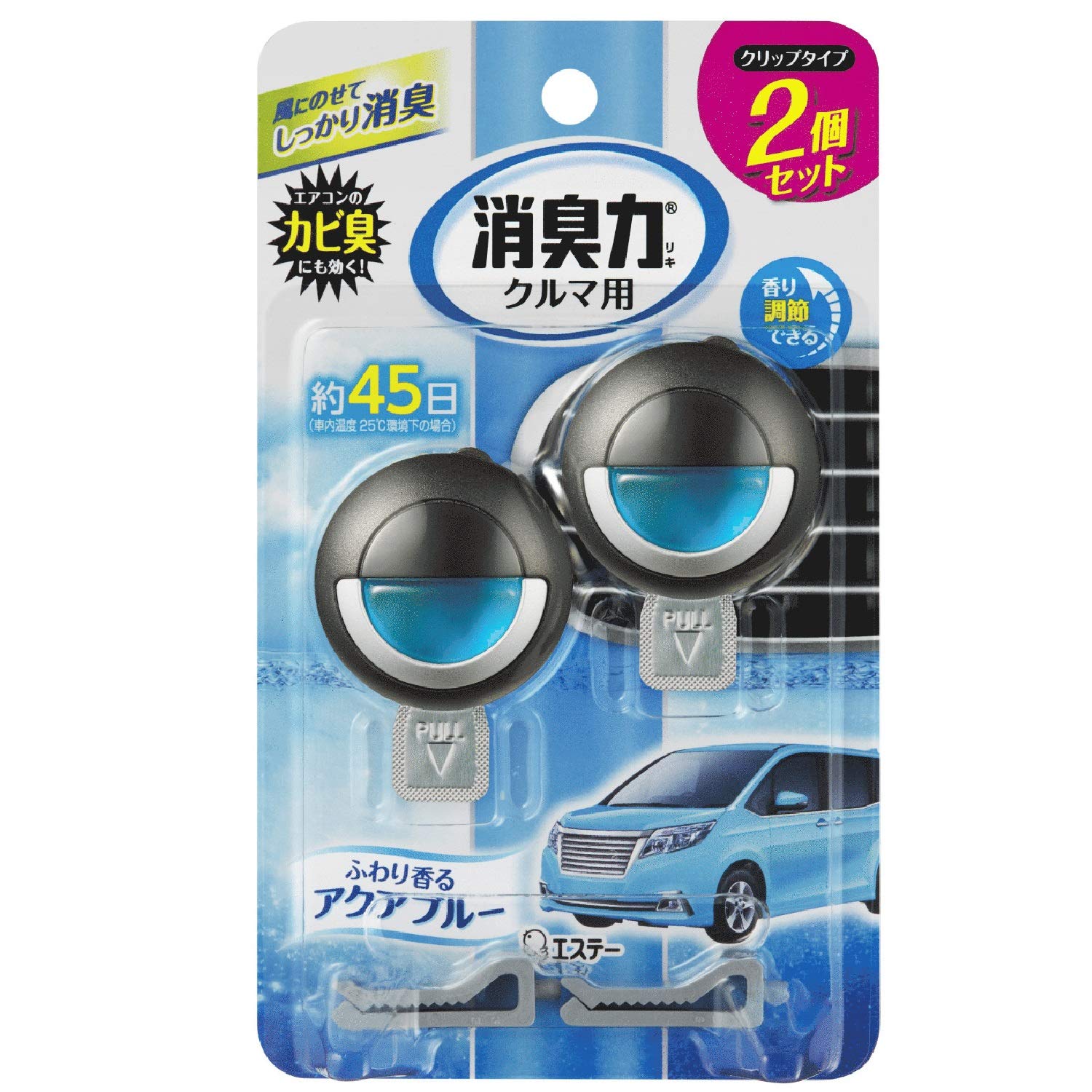 Amazon.co.jp: [ 消臭力 クルマ用 ] 車用 クリップタイプ ふわり香る